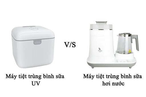 So sánh máy tiệt trùng bình sữa UV và hơi nước