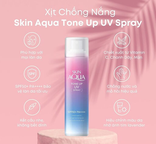 Xịt chống Nắng Skin Aqua Tone Up UV Spray