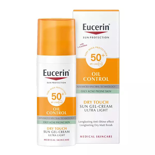Kem chống nắng Eucerin Sun Dry Touch Oil Control thẩm thấu nhanh trên da