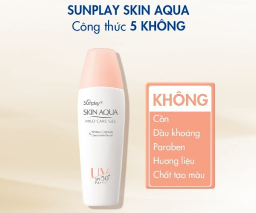 Kem chống nắng Sunplay Skin Aqua Mild Care Gel cho da nhạy cảm