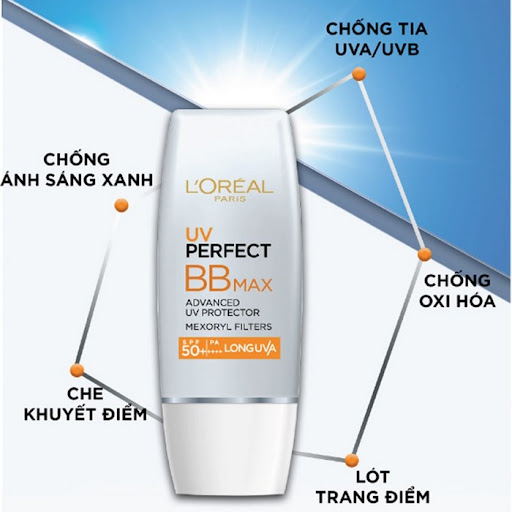 Kem chống nắng L’oreal UV Perfect BB Max phù hợp với mọi loại da