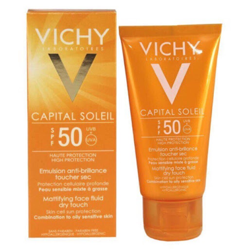 Kem chống nắng kiềm dầu cho da nhạy cảm Vichy Mattifying Face Fluid Dry Touch 
