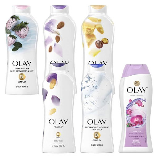 Sữa tắm Olay với công thức dịu nhẹ có thể dùng được cho làn da nhạy cảm