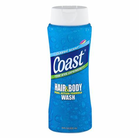 Sữa tắm gội cho nam Coast Hair & Body Wash Classic chai 532ml 