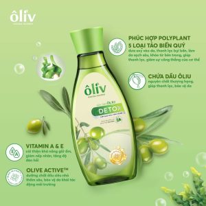 Sữa tắm Oliu Detox làm sạch sâu và bảo vệ da